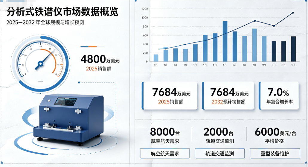 2026年全球潤滑油鐵譜分析儀市場穩(wěn)增7% 航空與重型裝備需求驅(qū)動增長